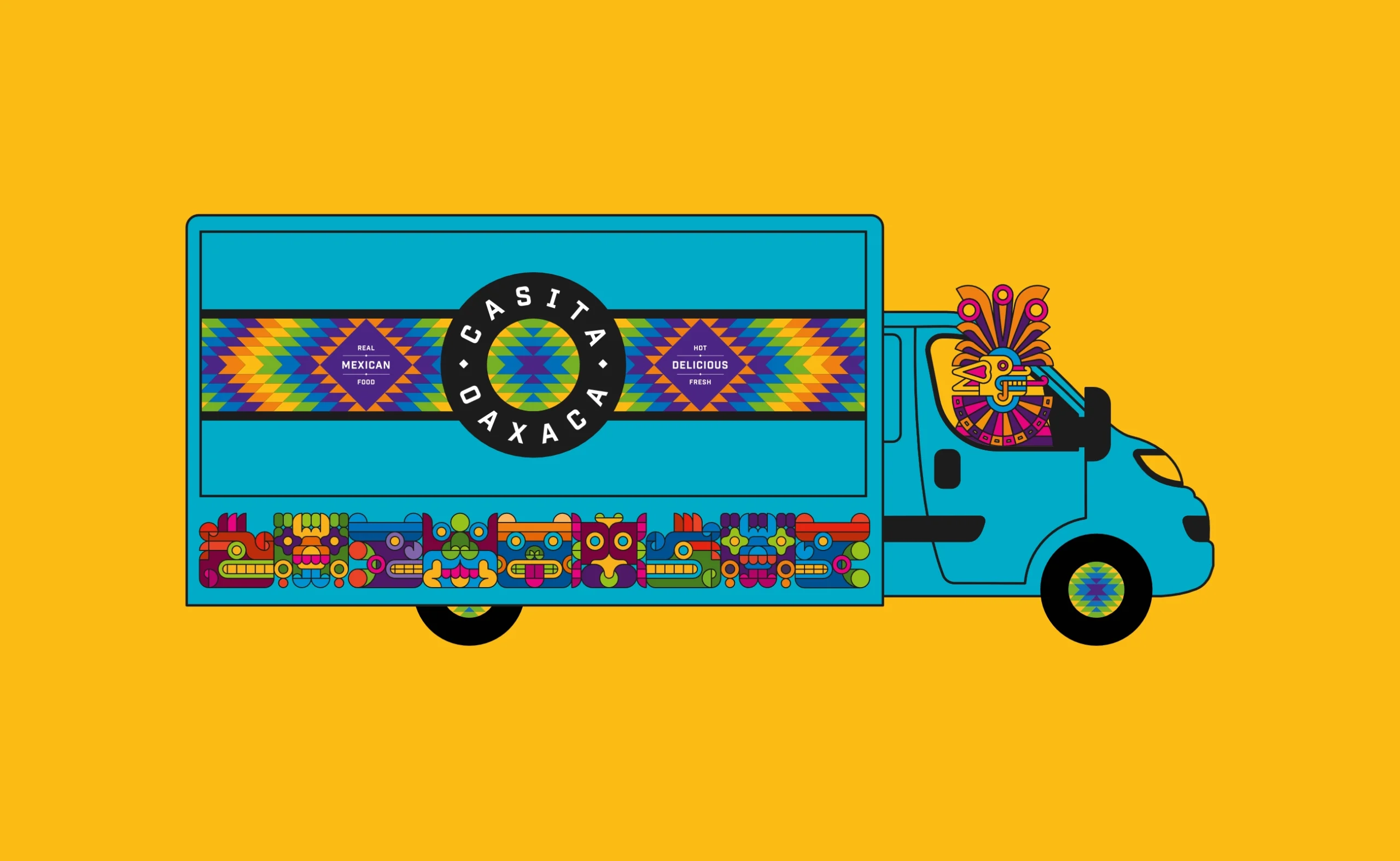 Casita Oaxaca — Food Truck Illustration Casita Oaxaca — Food Truck Illustration